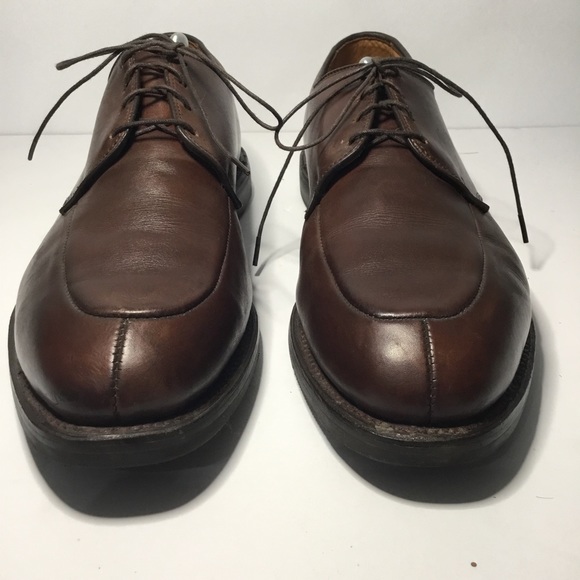 Allen Edmonds Men’s Brown Leather Kennett Split Toe Oxford Shoes Size 12D - Picture 2 of 10